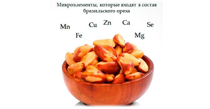 Микроэлементы бразильского ореха