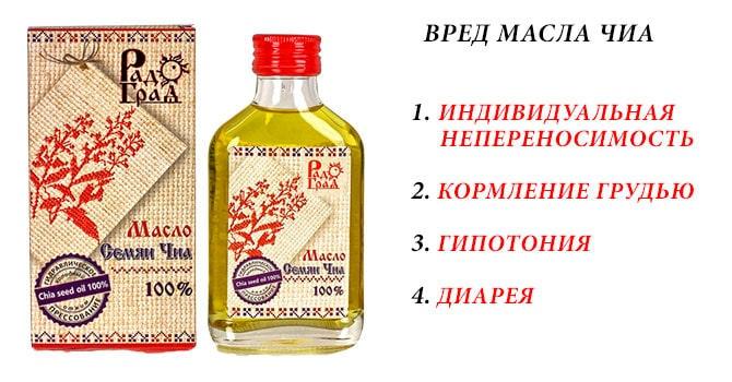 Вред масла чиа