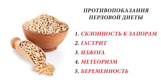 Минусы диеты на перловке